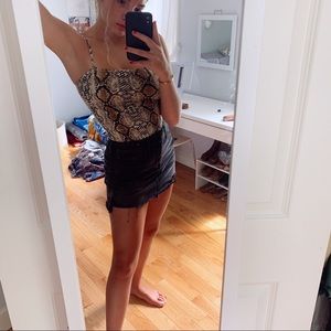 American Eagle Black Denim Skirt